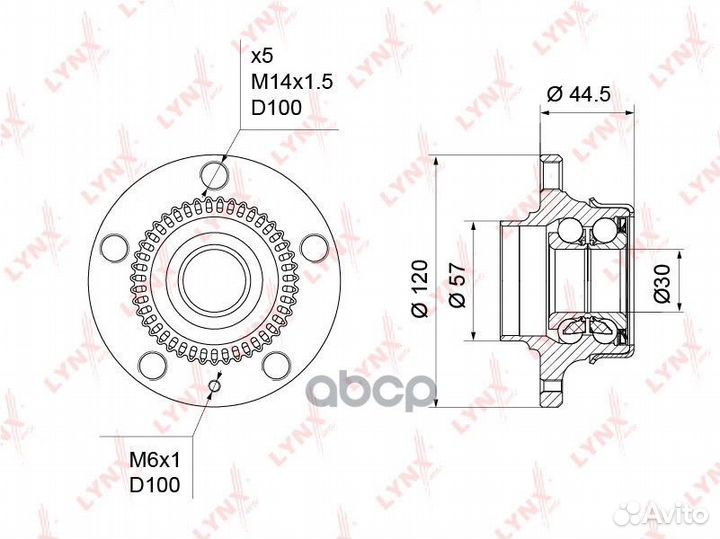 Ступица задняя в сборе с ABS audi A3 1.6-1.9D 9