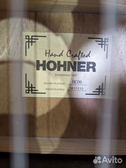 Гитара Hand Crafted hohner HC06