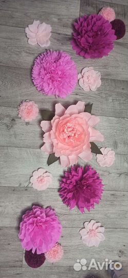 Цветы для фотозоны, украшения праздника