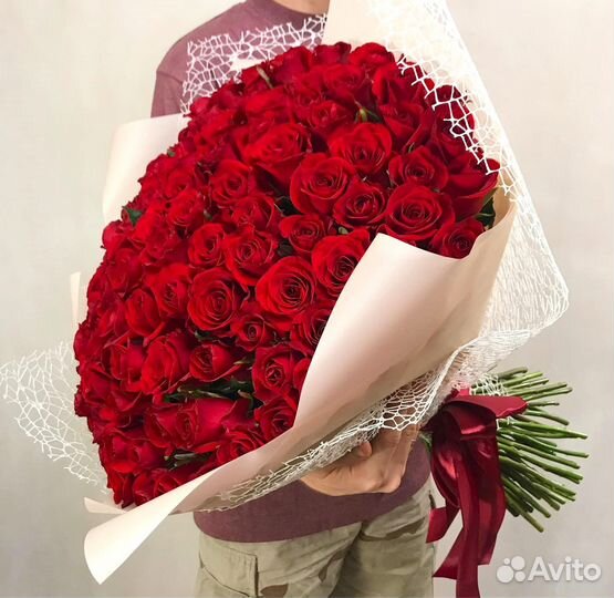 Красные Розы. Большие Букеты Свежих Роз