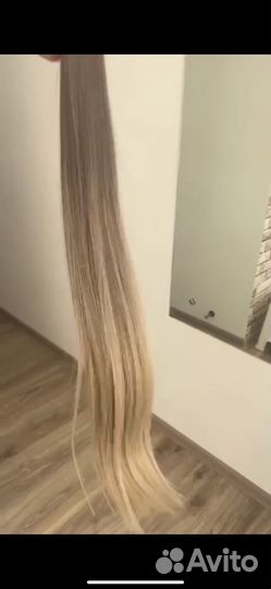 Волосы для наращивания бу 60-65 см люкс омбре