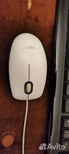 Клавиатура Genius и мышка Logitech в комплекте