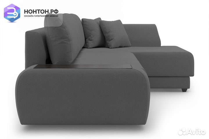 Угловой диван пума Консул серый
