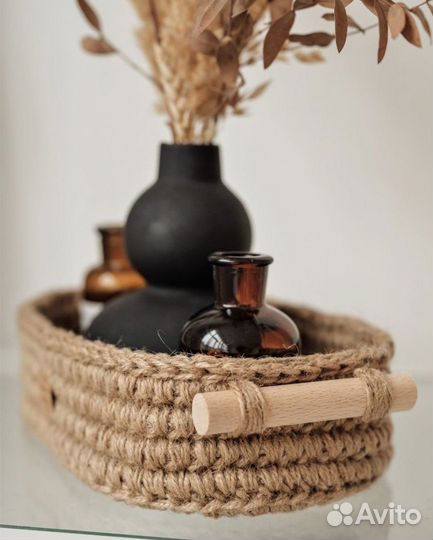Поднос из джута