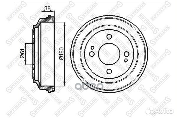 6025-9908-SX барабан тормозной Honda Civic