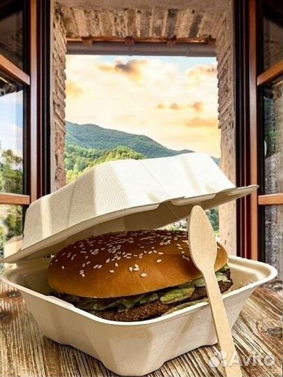 Бенто боксы набор 6 шт для торта с ложкой