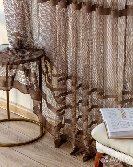 Тюль Фрида Капучино