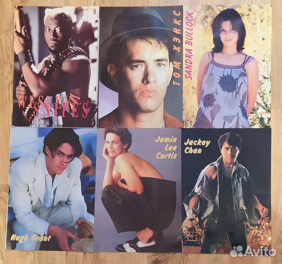 Постеры актёров Голливуда 90-х гг