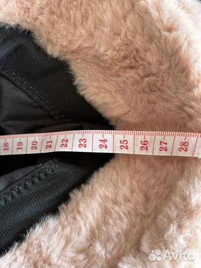 Панама меховая розовая женская