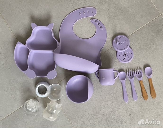 Силиконовая посуда для кормления и другое
