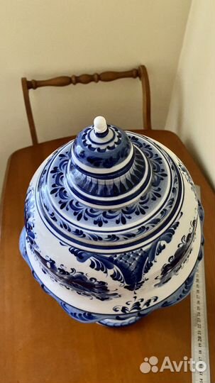 Лампа настольная Гжель