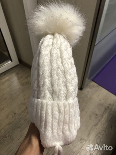 Новая детская зимняя шапка из шерсти утепленная