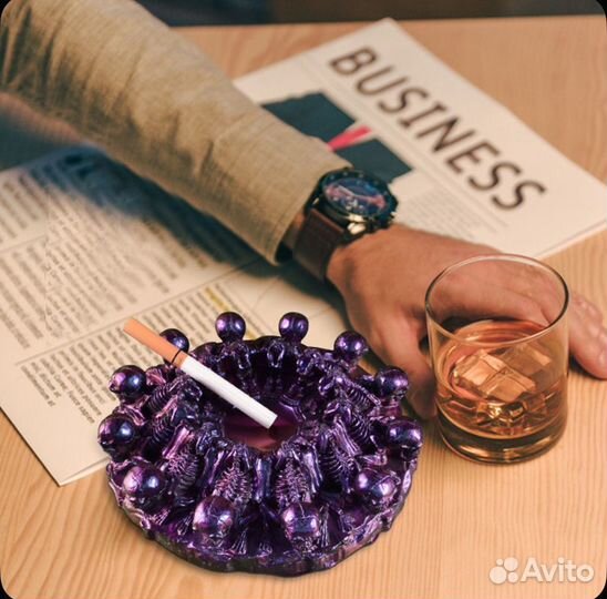 Силиконовый молд для пепельницы с черепами