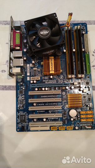 Комплект Gigabyte p43, e7400, 4gb 775 сокет