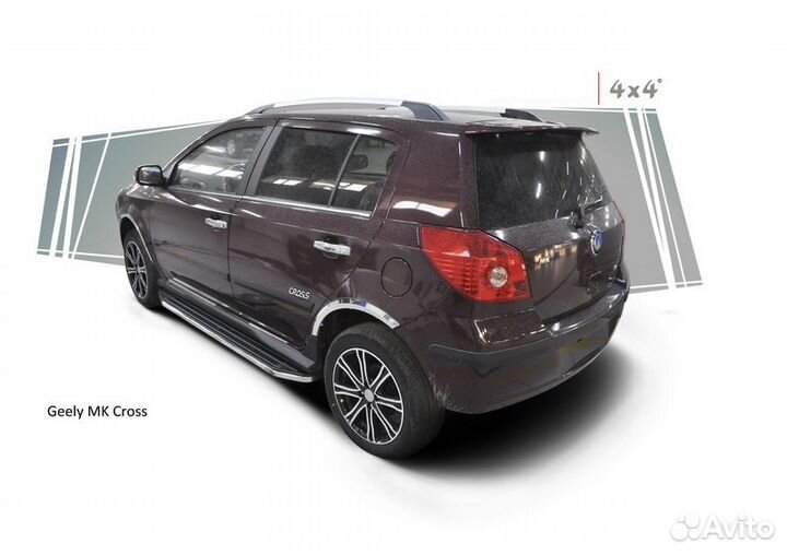 Пороги усиленные на Geely MK Cross