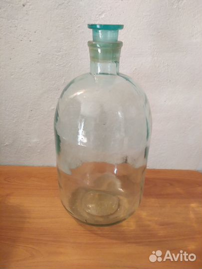 Бутыль стеклянная 10 литров с крышкой