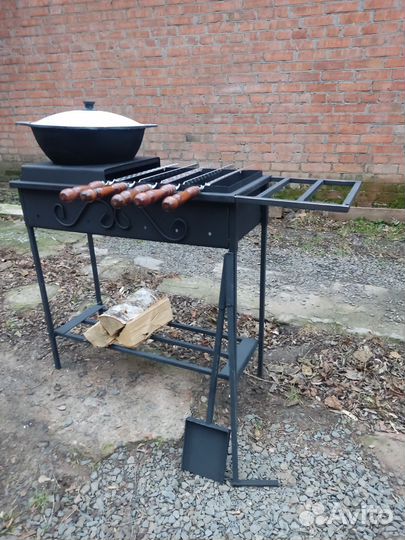 Мангал с печью под казан