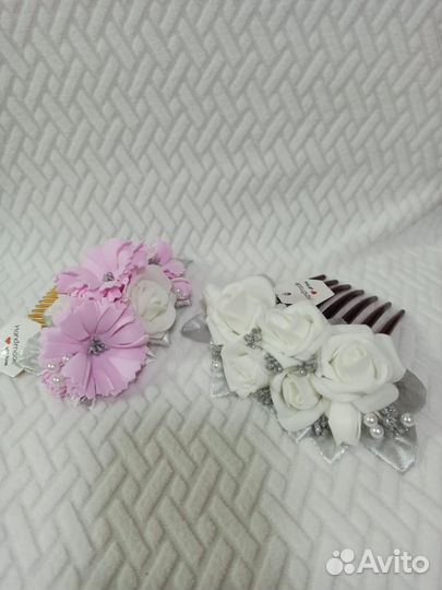 Гребень для волос с цветами