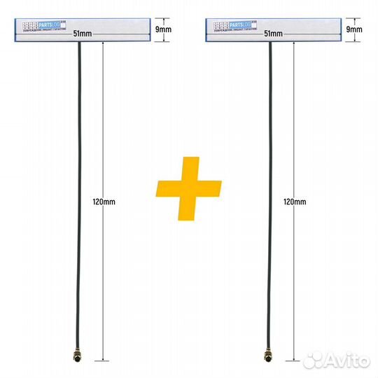 Wi-Fi Антенна с разъемом ipex IPX U.FL 2.4GHz 5GHz