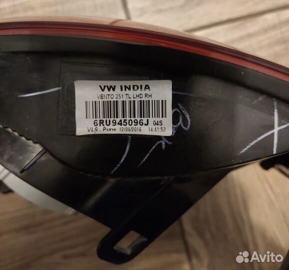 Фонарь задний правый Volkswagen Polo