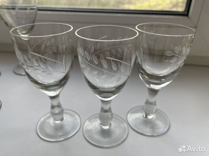 Рюмки и фужеры из стекла СССР