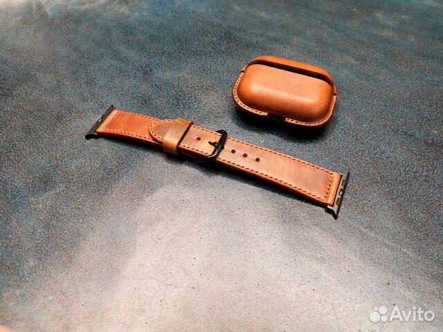 Чехол для apple airpods из натуральной кожи