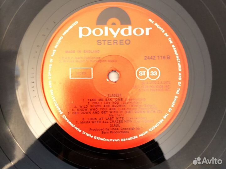 Slade lp пластинки Origonal UK