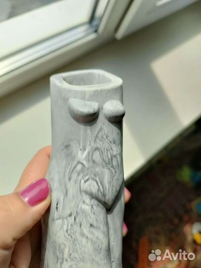 Набор из гипса Ваза и подставка-ракушка