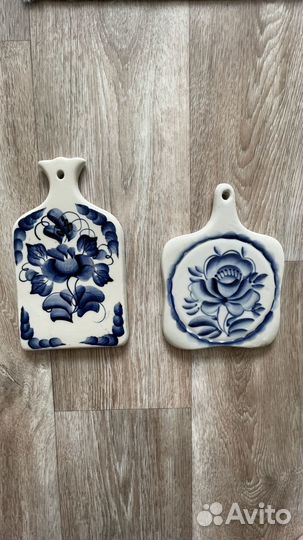 Доска сырная Гжель СССР