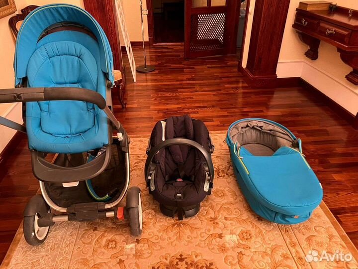 Коляска 3 в 1 Stokke Trailz с колёсами Terrain