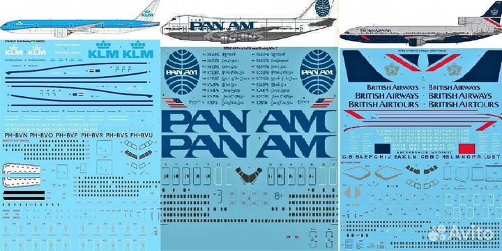 1/144 Ливреи - Декали Г.А иностранные