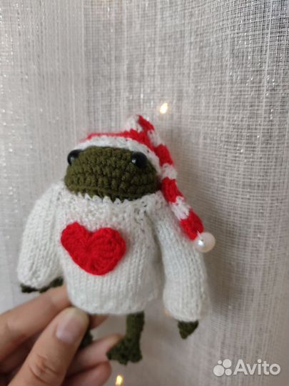 Вязаная лягушка