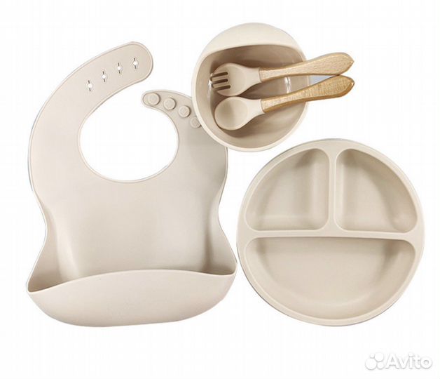 Набор детской силиконовой посуды