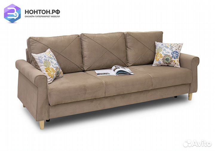 Диван тик-так Иветта светло-коричневый