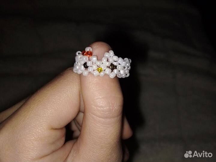 Кольцо из бисера helo kitu