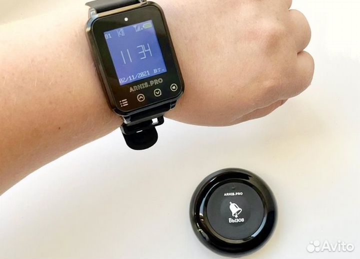 Кнопка вызова персонала и часы официанта Элит