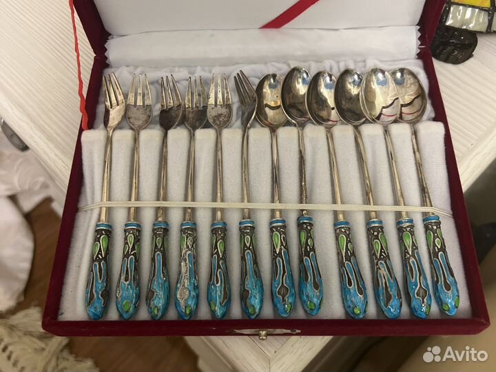 Антикварный серебряный набор silver