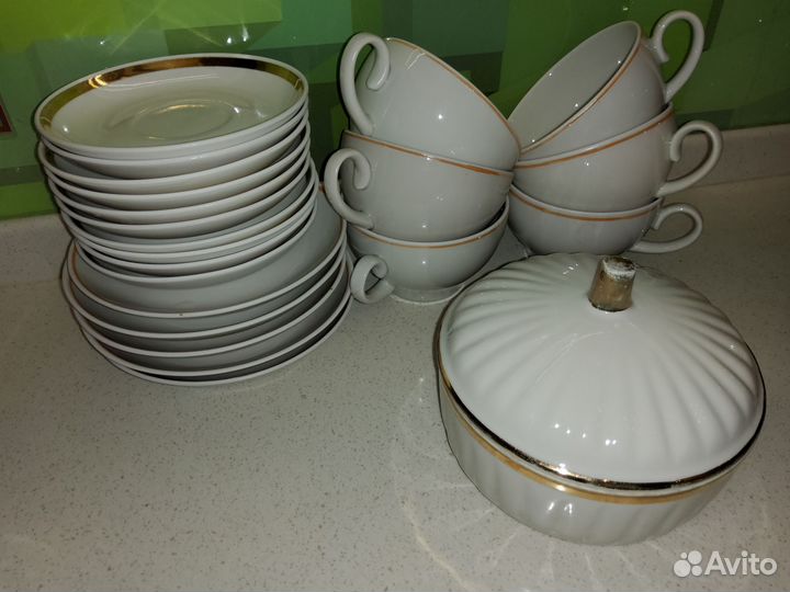 Масленка лфз Чайные пары Блюдца