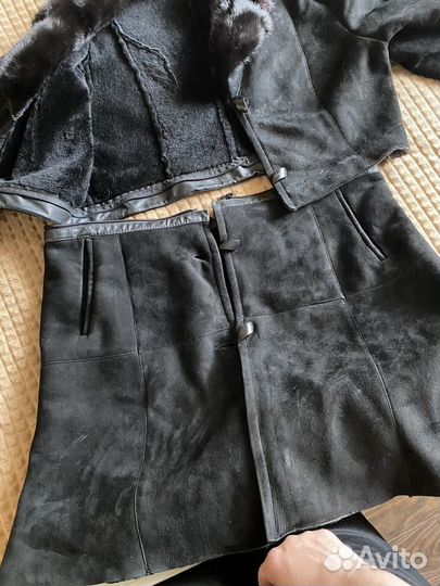 Натуральная дубленка с норкой