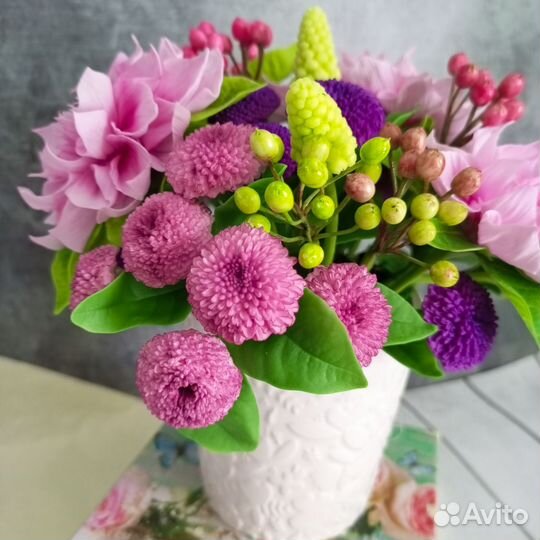 Цветы из холодного фарфора