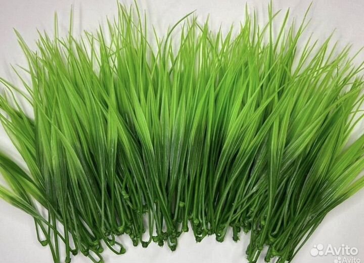 Искусственная зелень трава осока травинки цветы
