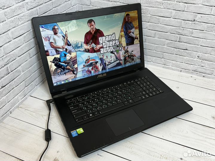 Большой мощный ноутбук Asus 17.3д/Nvidia/гарантия