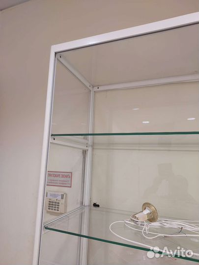 Стеллаж алюминий стекло