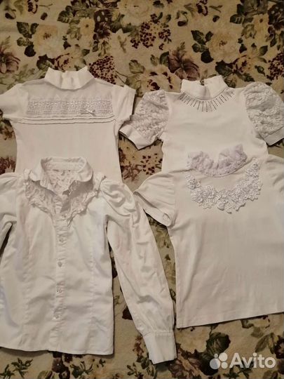 Блузка школьная пакетом 4шт