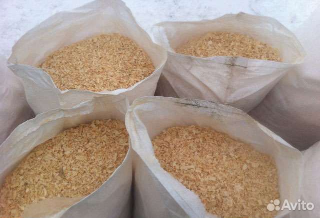 Стружка в мешках