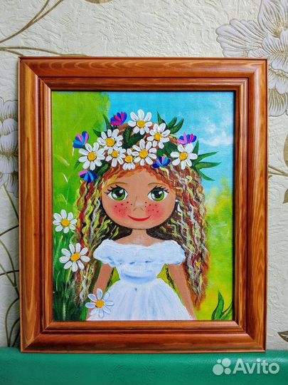 Картина на холсте Девочка лето