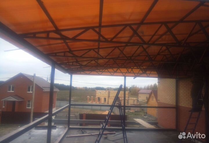 Навесы из поликарбоната для авто