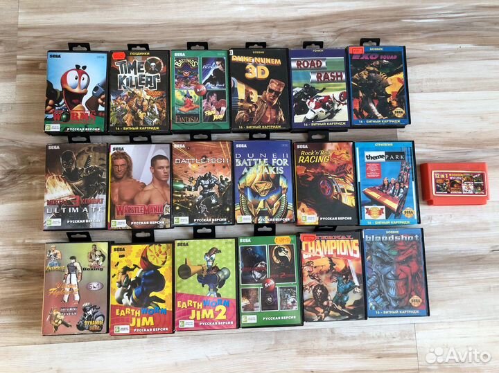 Оригинал Sega Mega Drive 4 с картриджами