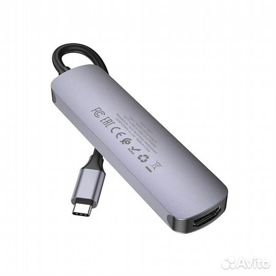 Type-C хаб 5в1 (USB-C + 2xUSB2.0 + USB3.0 + hdmi)