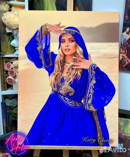 Портрет по фото на холсте на заказ Курск